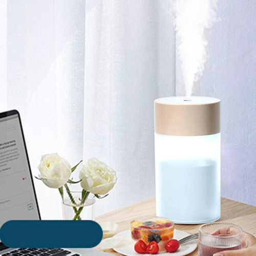 2 Mini Humidificador De Aire Usb De 260ml, Luz Nocturna