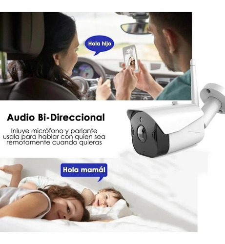 Cámara Wifi Ip Full Hd 1080p Audio Ycc365 + Fuente + Estanca