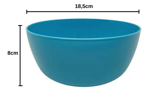 Bowl 1,5l Vonne 18,5cm Liviano Plastico Camping Playa Color Turquesa
