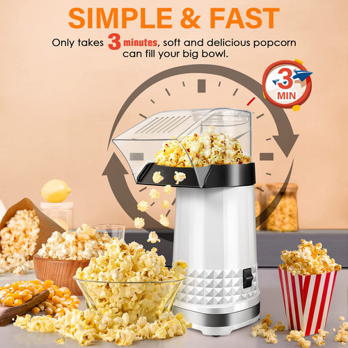 Máquina Para Hacer Palomitas De Aire Caliente Vminno, 4,5 L,