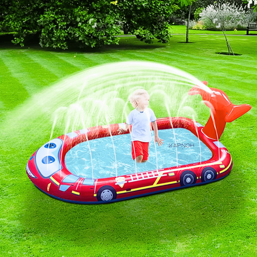 Piscina Jato Inflável Infantil Tapete Carro 170cm Chafariz
