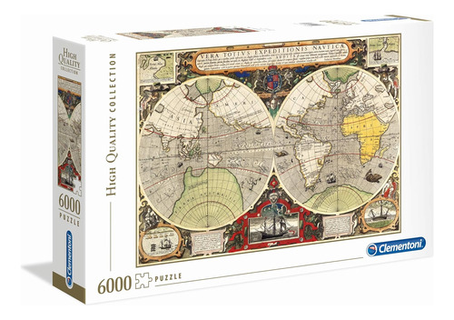 Clementoni - Puzzle 6000 Piezas Mapa Antiguo, Puzzle