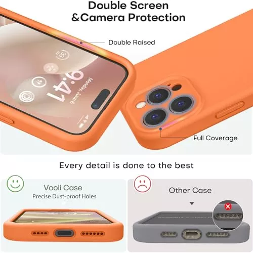 Funda para iPhone 15 Pro Max Silicona Naranja sorbete de Apple