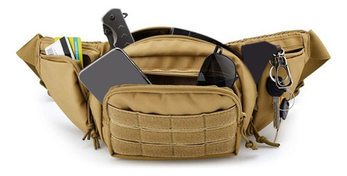 B Bolsa De Cintura Tática Masculina Ajustável De Grande