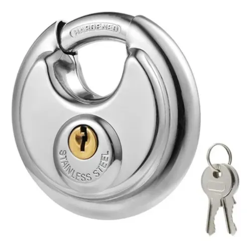 Candado De Seguridad 70mm Anticorte Redondo Acero Inoxidable