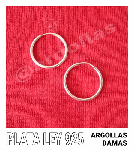 Argollas Lisas Delgadas Para Damas En Plata Ley 925