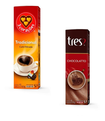 Kit 1 Chocolatto & 1 Café Tradicional 3corações