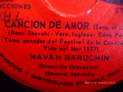 Vinilo Single De Navah Baruchin - Cancion De Amor -- ( N4