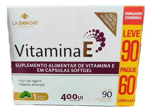 Vitamina E 400ui (90 Caps) 1 X Día La San Day 