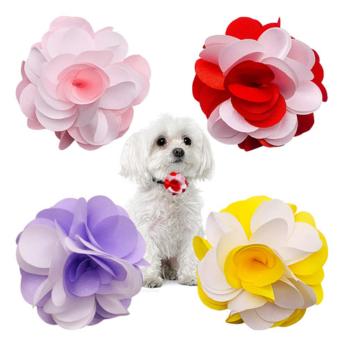 Pet Show Dasiy - Collar De Perro Con Flores Y Lazos Deslizan