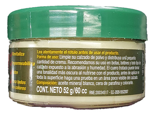 Crema Calzado Cuero Engrasado Wassington