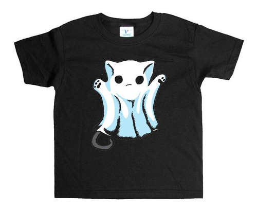 Remera Negra Niños Gatos R15