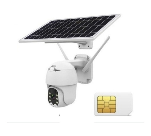 Camara Ip  Panel Solar 1080p Tipo Domo Con Conexión Sim Card