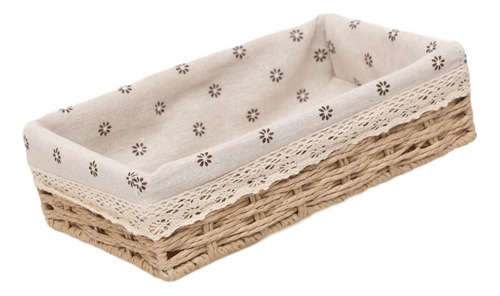 Cesta De Almacenamiento Bandeja Decorativa 27cmx17cmx7cm