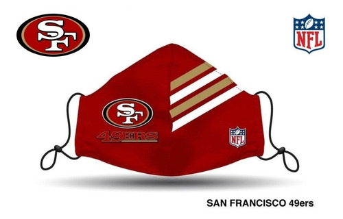 Facemask San Francisco Nfl 49ers Rehusable