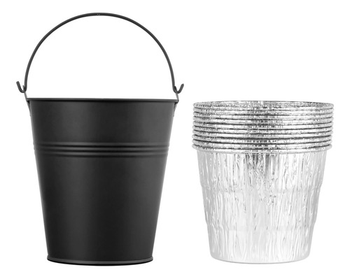 Cubo De Goteo Y Forros Desechables De Papel Aluminio - Serie