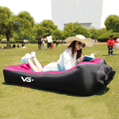 Sofá De Ar Bag Inflável Camping Espreguiçadeira Rosa Vg Plus