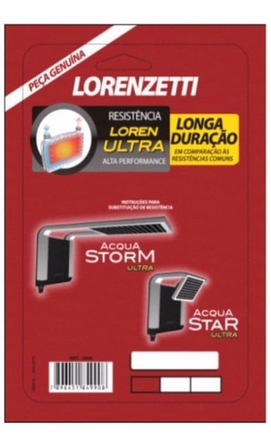 Imagem 1 de 1 de  Resistência Lorenzetti Acqua Ultra Storm Star 220v 6800w 