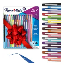 Comprar Bolígrafos De Punta De Fieltro Paper Mate, 0.7 Mm, 24 Unidad