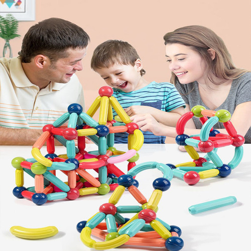 Juego De Varillas Magnéticas, 128 Unidades, Bloques De Const