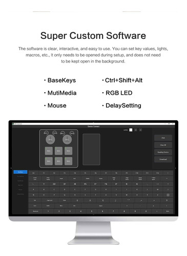6 Tecla 2 Knob De Macro Receptor Programable 400mah Keyboard