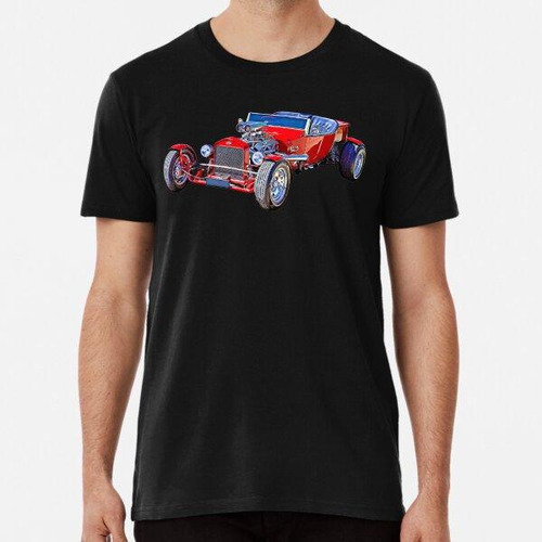 Remera Ford Hotrod Rojo Vintage Cartoon Algodon Premium