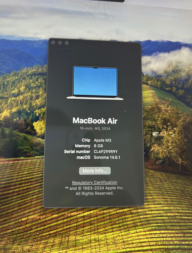 Mac Book Air M3 15-inch Gris (Usado)