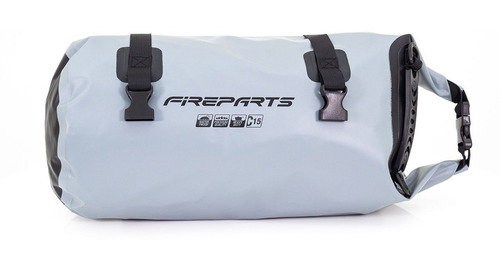 Imagen 5 de 10 de Fire Parts Dry Bag Motocicleta C15 Litros Gris