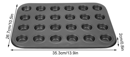 Jwthee Mini Muffin Bann, 24 Taza De Molde De Pastel Mini De