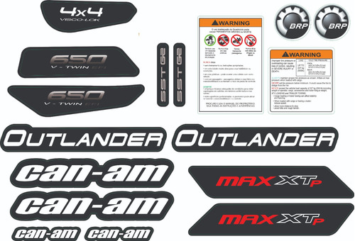 Adesivo Quadriciclo Brp Can Am Outlander Max 650 Xtp