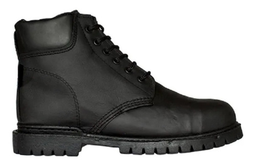 Bota Industrial Mod Operario Con Casco De Acero Negro