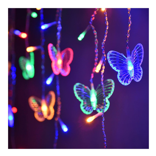 Luces De Cortina De Mariposa Yolight 13ft 96 Led Fairy Light