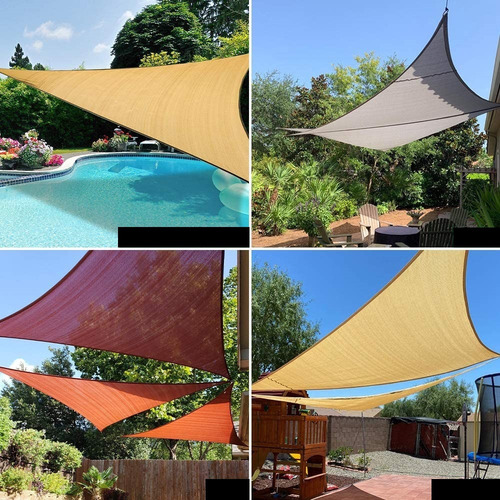 Toldo Triangular Vela 3,6x3,6x3,6 Metros Terracota Jardín