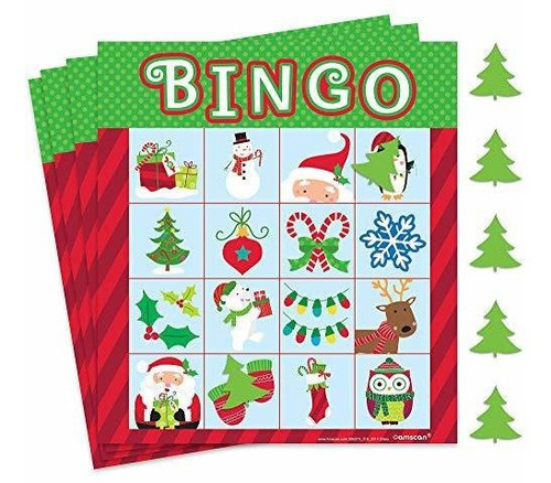 Divertido Juego De Bingo De Navidad | Favor De Fiesta