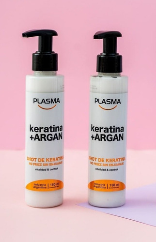 Crema Shot De Keratina + Argan Antifrizz Plasma 