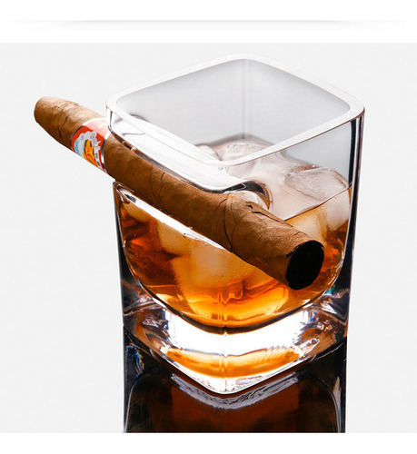 Taza De Whisky Creativa Con Soporte Para Cigarros