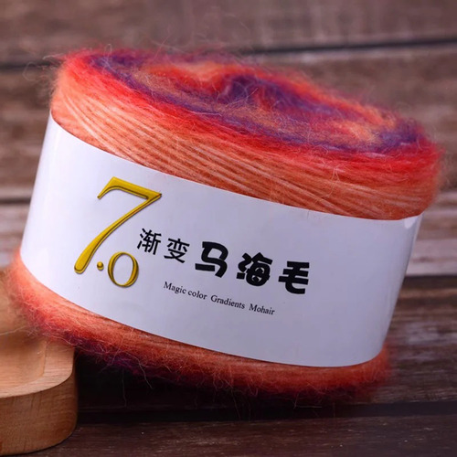Hilo De Tejer De Color, Fibra De Mohair Y Lana