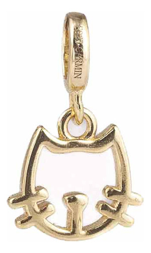 Charm Carmín Gatito Colgante Dorado Ss