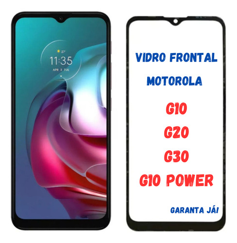 Vidro Frontal Moto G10 G20 G30 G10 Power + Cola Oca
