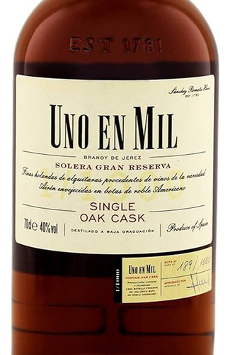 Paquete De 3 Brandy Uno En Mil 700 Ml