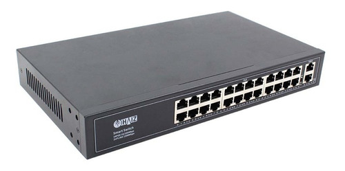 Switch Poe Híbrido 24 Portas Poe + 2 Portas Uplink Gigabit