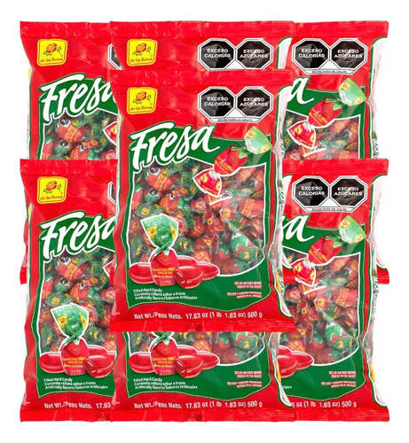 Caramelo Relleno Fresa 700pz De La Rosa