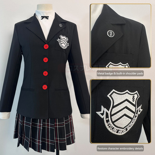 Disfraz De Cosplay Holoun Persona5 P5, Uniforme De Kasumi
