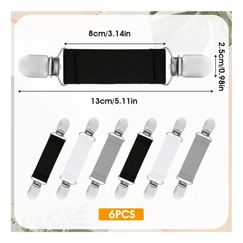 6 Clips De Cincha, Clips Elásticos Ajustables Para Mitos