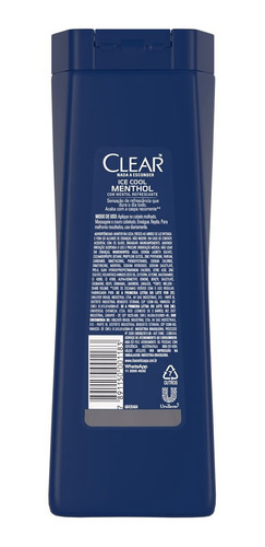 Imagem 6 de 6 de Shampoo Anticaspa Men Ice Cool Menthol 400ml Clear