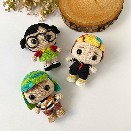 Kit Conjunto Chaves Quico E Chiquinha - Amigurumi Funko Pop