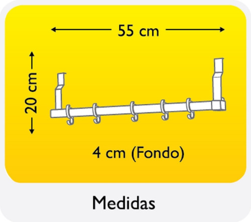 Imagen 5 de 6 de Perchero Colgador Konekte Blanco (baño, Closet, Cocina, Etc)