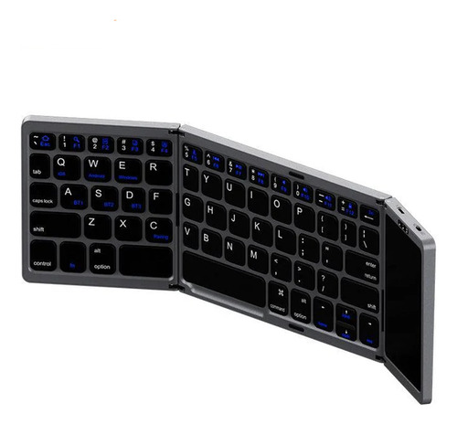 Teclado Plegable Inalámbrico Recci Rcs-k01 Con Touch Pad Gris Oscuro Inglés Internacional