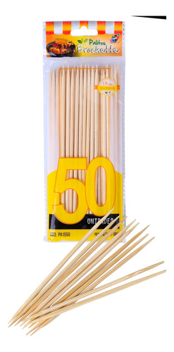 Palitos De Brochette 15 Cm X 50 Un. X 10 Paq.