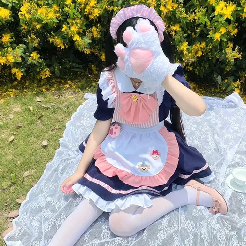 3 Estilo Clássico Britânico Empregada Doméstica Papel Jogar Japonês Kawaii  Anime Dos Desenhos Animados Avental Roupas De Empregada Doméstica Plus Size  Amor Ao Vivo Fantasias Cosplay - Trajes De Cosplay - AliExpress